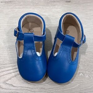 Size 5 special sale soft-Sole Baby Mary Jane Blue baby shoes toddler shoes